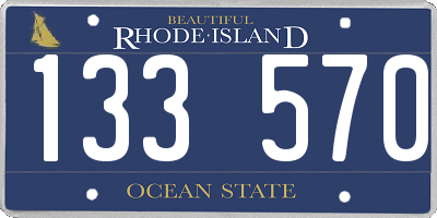 RI license plate 133570
