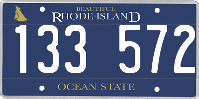 RI license plate 133572