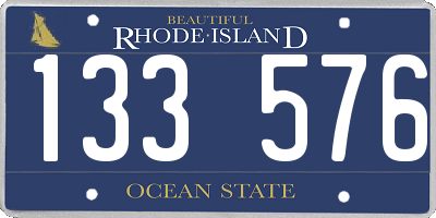 RI license plate 133576