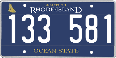 RI license plate 133581