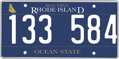 RI license plate 133584