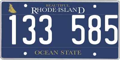 RI license plate 133585