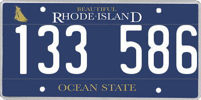 RI license plate 133586