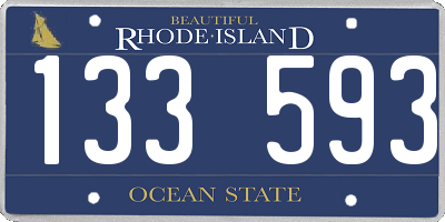 RI license plate 133593