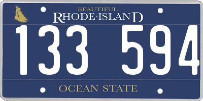 RI license plate 133594