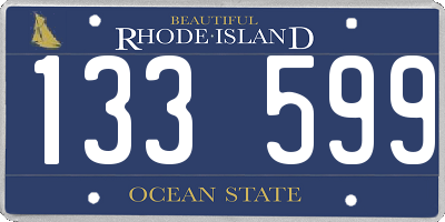 RI license plate 133599