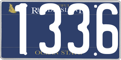 RI license plate 1336