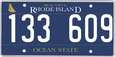 RI license plate 133609