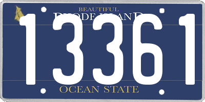RI license plate 13361