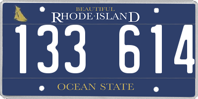 RI license plate 133614