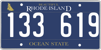 RI license plate 133619