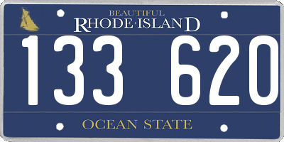 RI license plate 133620