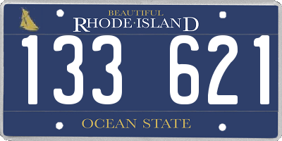 RI license plate 133621