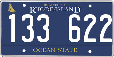 RI license plate 133622