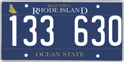 RI license plate 133630