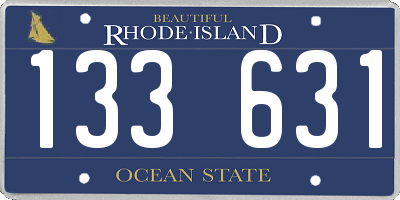 RI license plate 133631