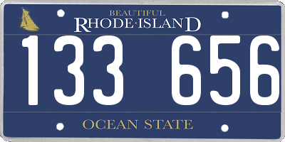 RI license plate 133656