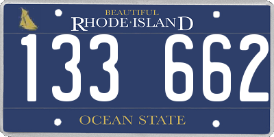 RI license plate 133662