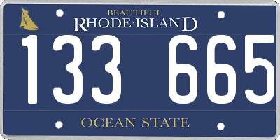 RI license plate 133665