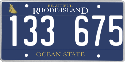 RI license plate 133675