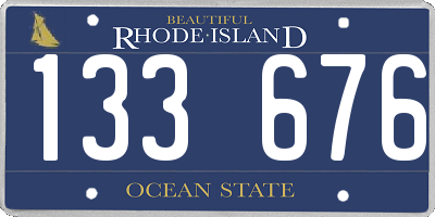 RI license plate 133676