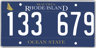 RI license plate 133679