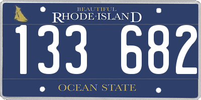 RI license plate 133682