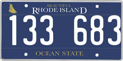 RI license plate 133683