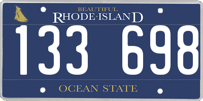 RI license plate 133698