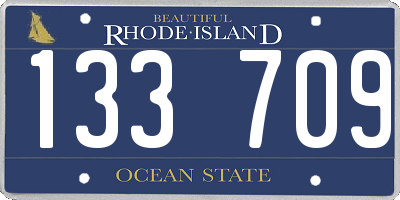 RI license plate 133709