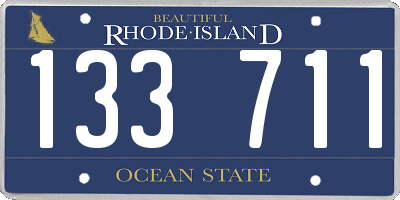 RI license plate 133711