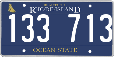 RI license plate 133713