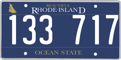 RI license plate 133717