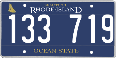 RI license plate 133719