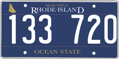 RI license plate 133720