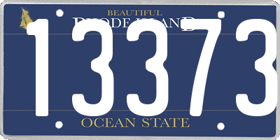 RI license plate 13373
