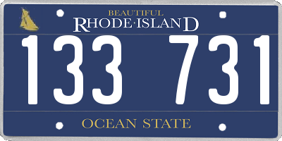 RI license plate 133731