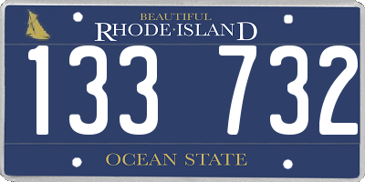 RI license plate 133732