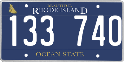 RI license plate 133740