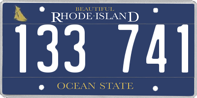RI license plate 133741
