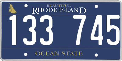 RI license plate 133745