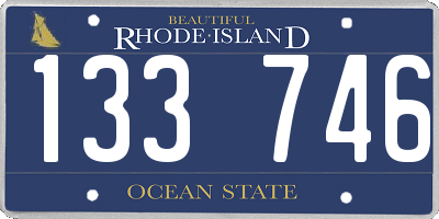 RI license plate 133746