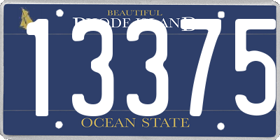 RI license plate 13375