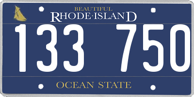RI license plate 133750