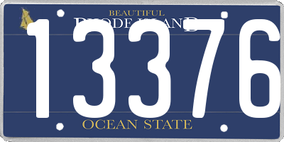 RI license plate 13376