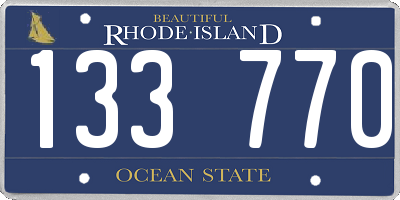 RI license plate 133770