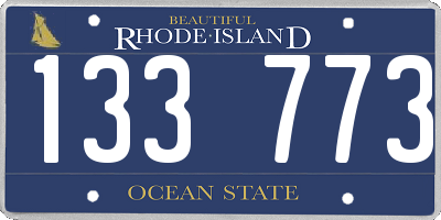 RI license plate 133773