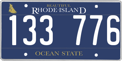 RI license plate 133776