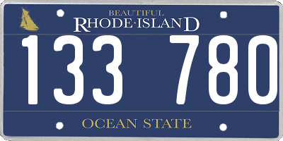 RI license plate 133780