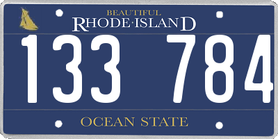 RI license plate 133784